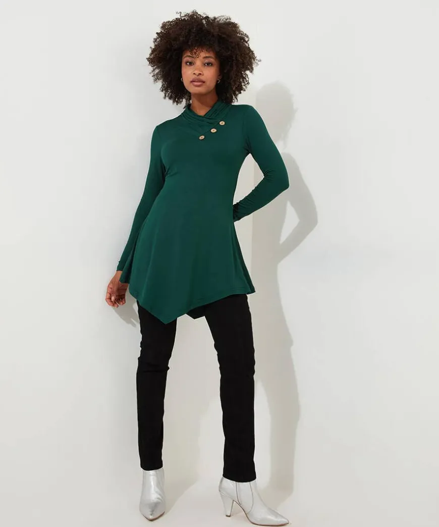All New Button Jersey Tunic