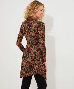 All New Button Printed Jersey Tunic