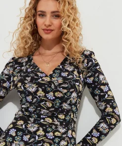 Aria Jersey Wrap Top