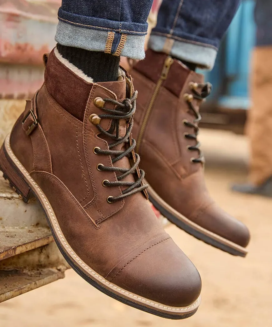 Aviator Borg Lined Oiled Boots