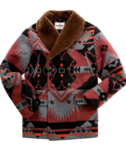 Aztec Fur Collar Coat