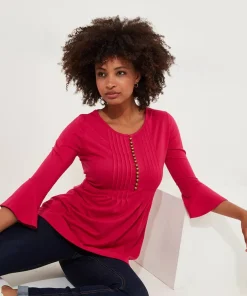 Beautiful Button Longline Jersey Top