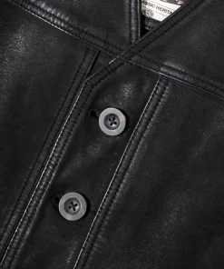 Black Leather Waistcoat