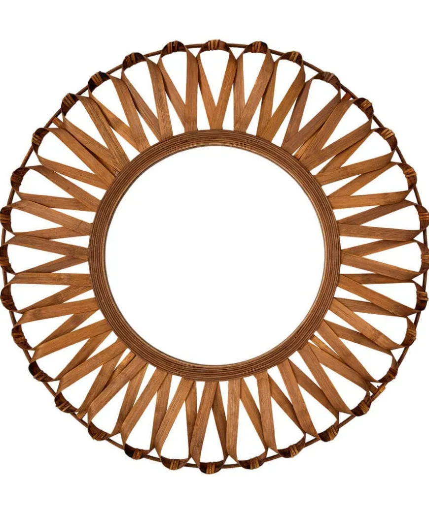 Boho Bamboo Wall Mirror
