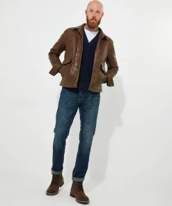 Brown Trucker Leather Jacket