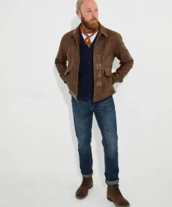 Brown Trucker Leather Jacket