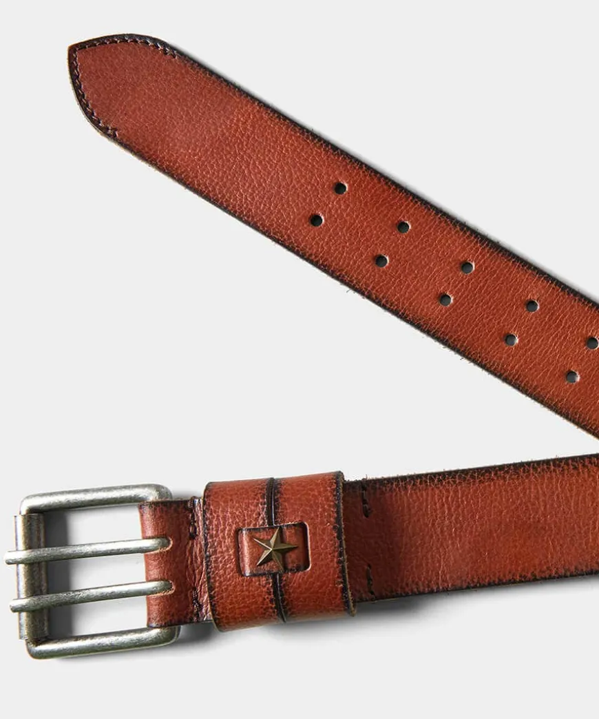 Buff Harness Distressed Leather Belt