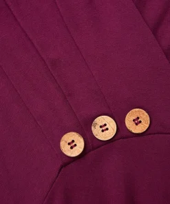 Button Detail Jersey Tunic Top