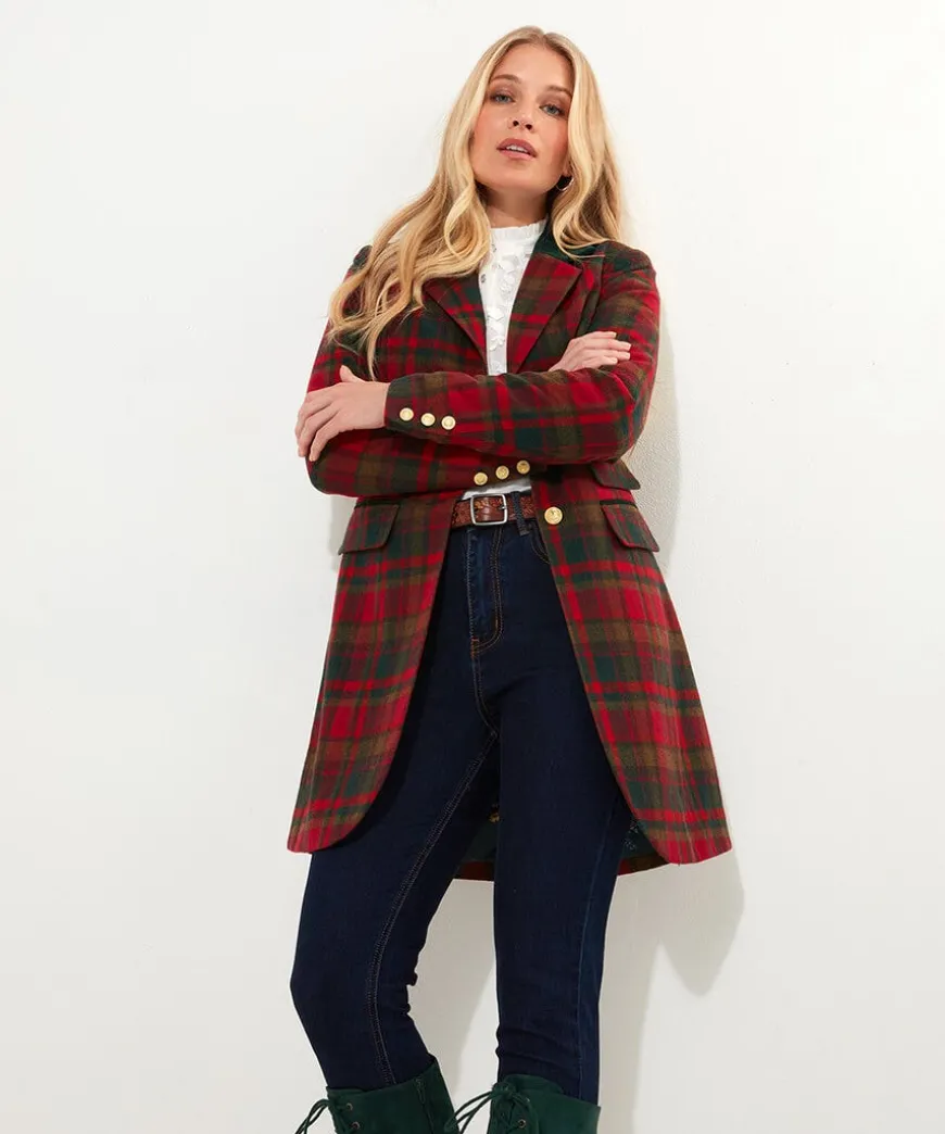 Camilla Checked Longline Coat
