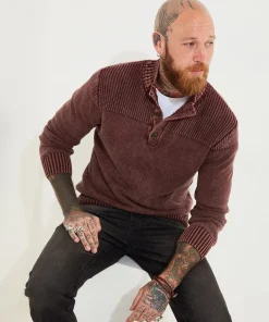 Carefree Washed Funnel Knit