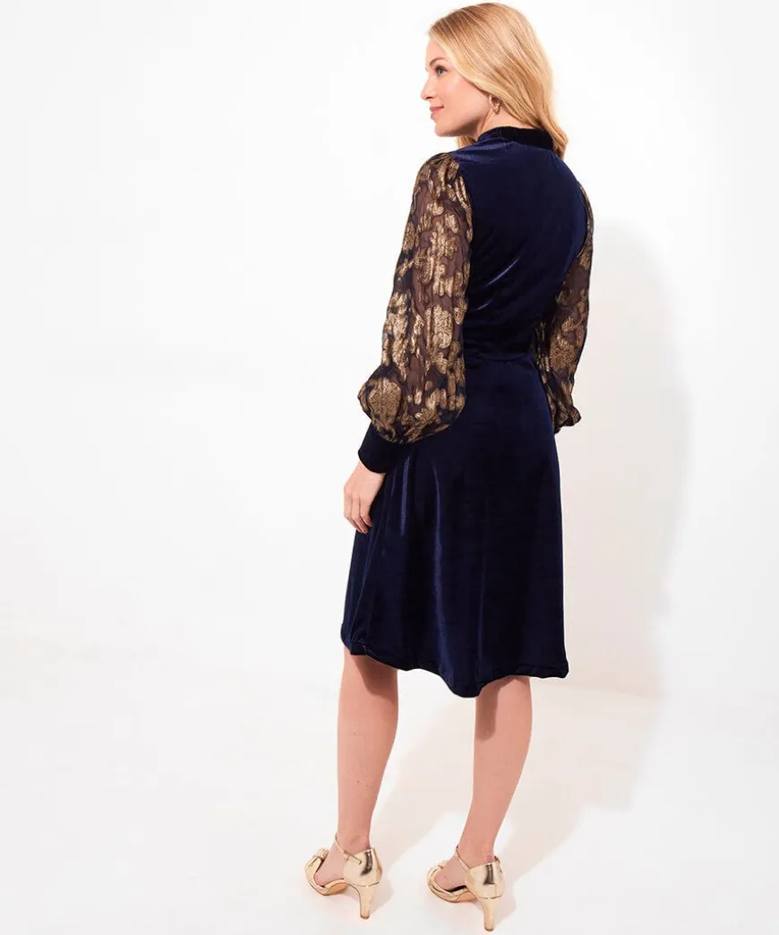 Celeste Stretch Velvet Dress