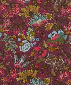 Cerise Savanna Leopard Florals Cotton Slub Reversible Duvet Set