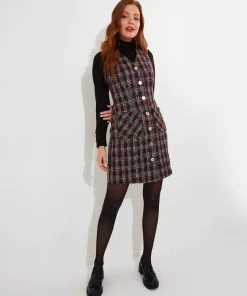 Check Pinafore Dress