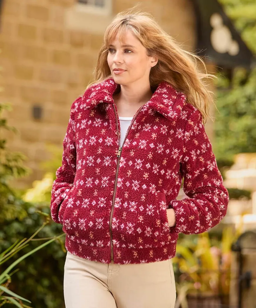 Cosy Cabin Patterned Fleece Jacket