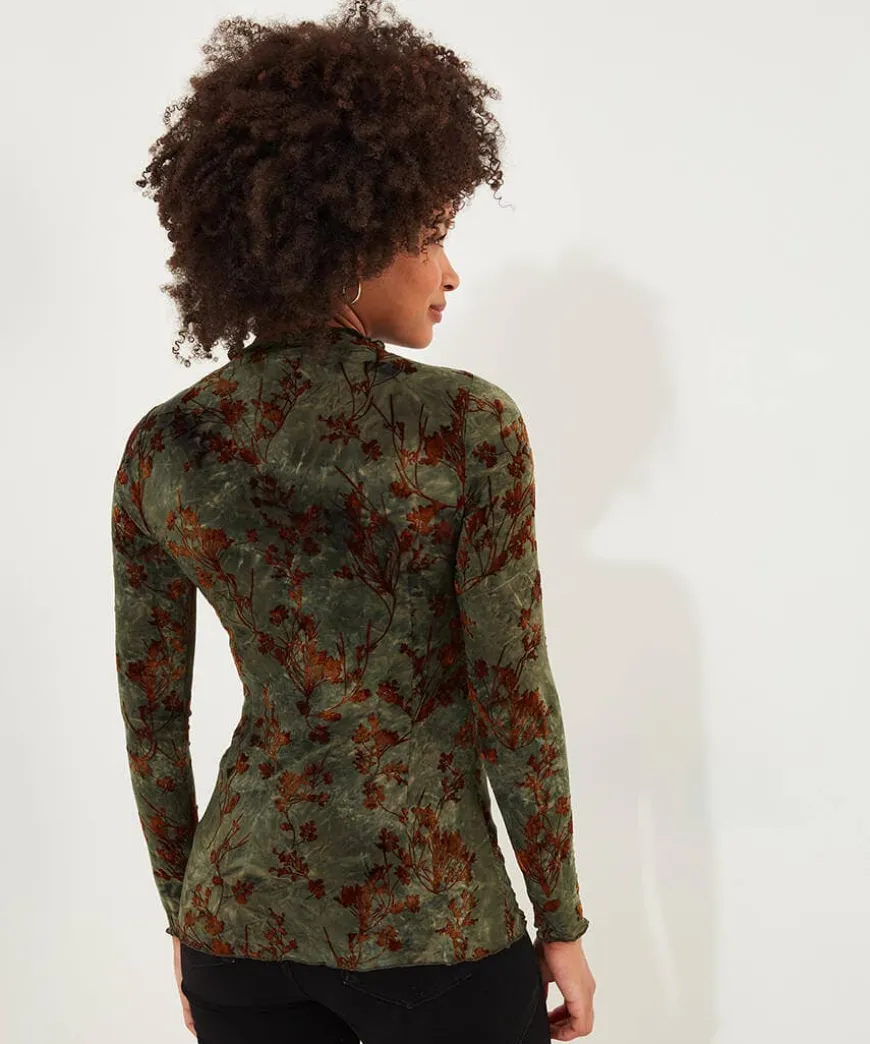 Danielle Flocked Top