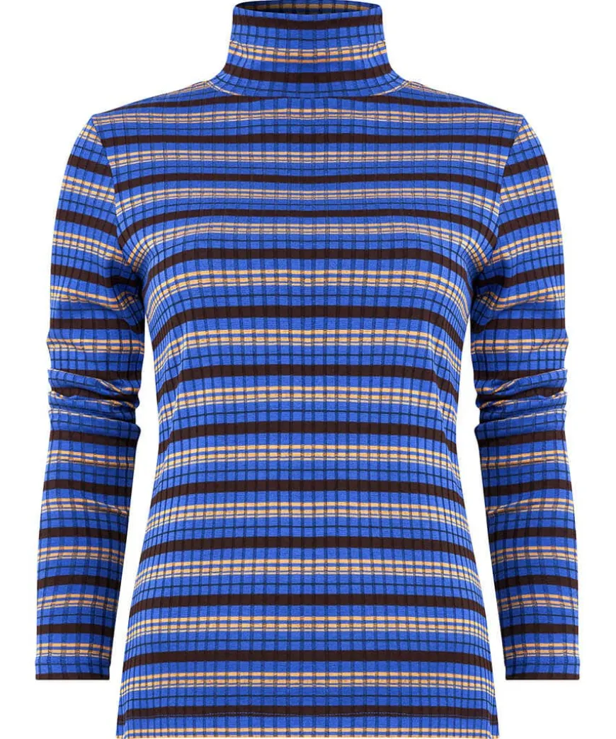 Darcie Striped Roll Neck Top