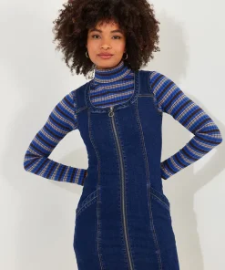Dawn Denim Zip Through Pinafore