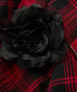 Dixie Check Dress With Corsage