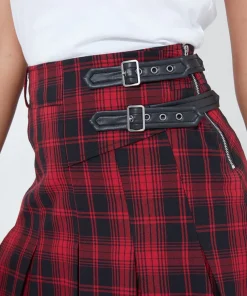 Dixie Check Pleated Skirt