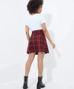 Dixie Check Pleated Skirt