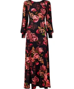 Dramatic Florals Jersey Dress