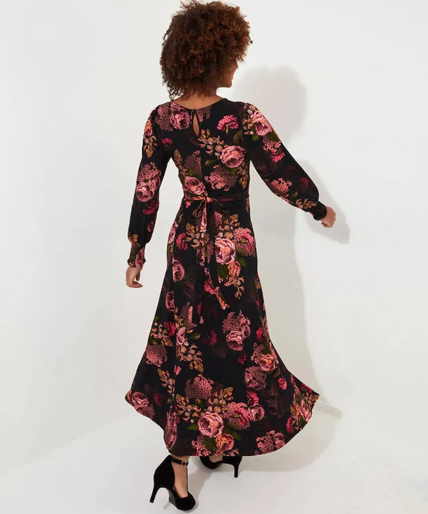 Dramatic Florals Jersey Dress