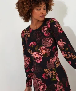 Dramatic Florals Jersey Dress