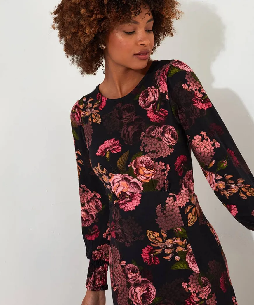 Dramatic Florals Jersey Dress