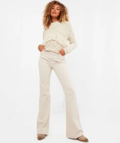 Ecru Bootcut Jeans