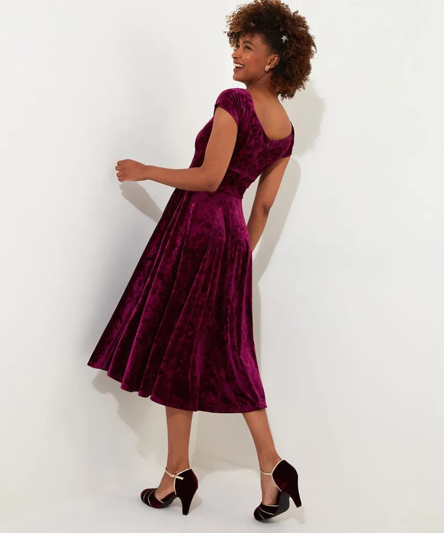 Ellie Vintage Velour Dress