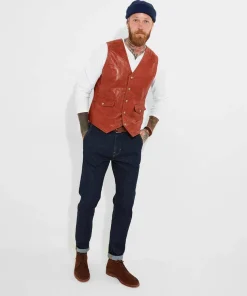 Embossed Leather Waistcoat