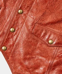 Embossed Leather Waistcoat