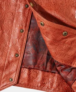 Embossed Leather Waistcoat