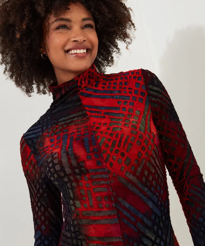 Evelyn Burn Out Jersey Tunic