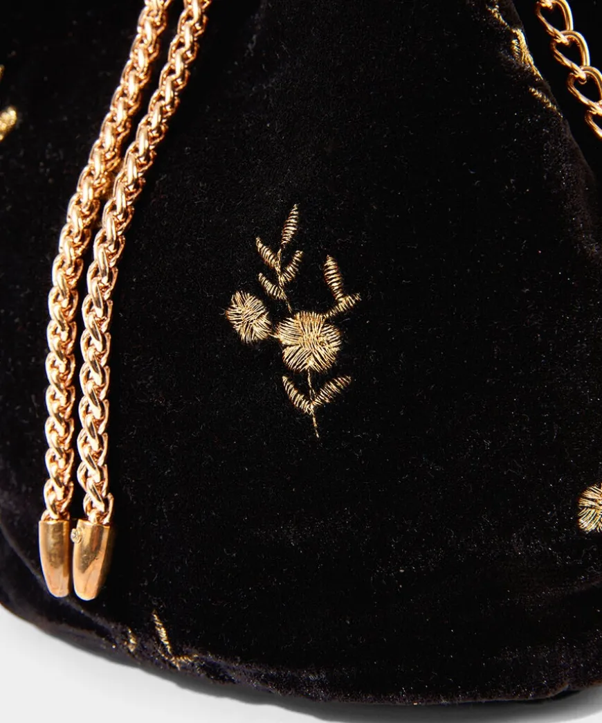 Evening Rose Velvet Bag