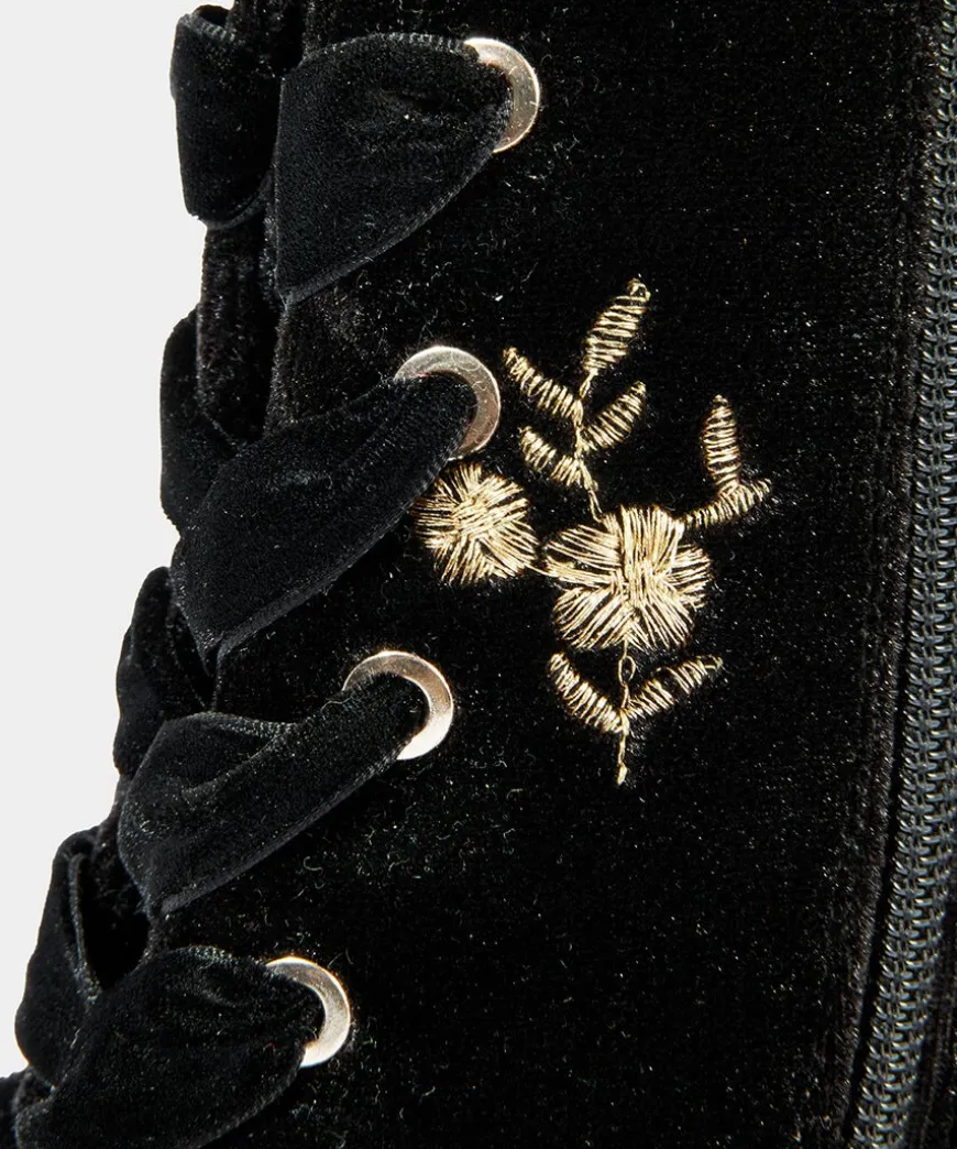 Evening Rose Velvet Boots