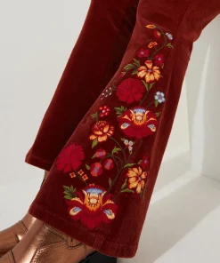 Extraordinary Embroidered Cord Trousers
