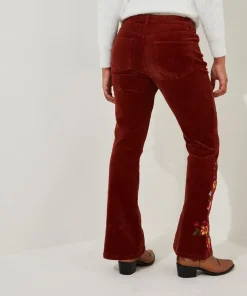 Extraordinary Embroidered Cord Trousers