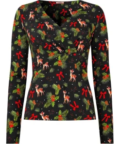 Feeling Festive Jersey Wrap Top