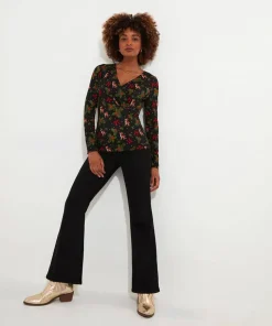 Feeling Festive Jersey Wrap Top