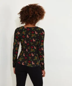 Feeling Festive Jersey Wrap Top