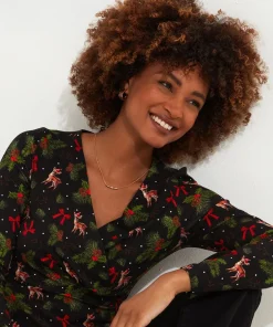 Feeling Festive Jersey Wrap Top