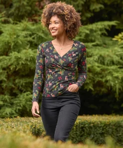 Feeling Festive Jersey Wrap Top