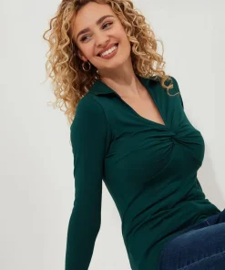 Forest Twist Front Top