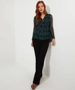 Georgie Lace Zip Top