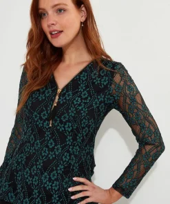 Georgie Lace Zip Top