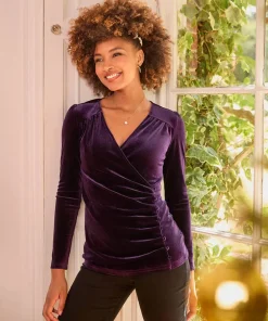 Glamorous Velour Wrap Top