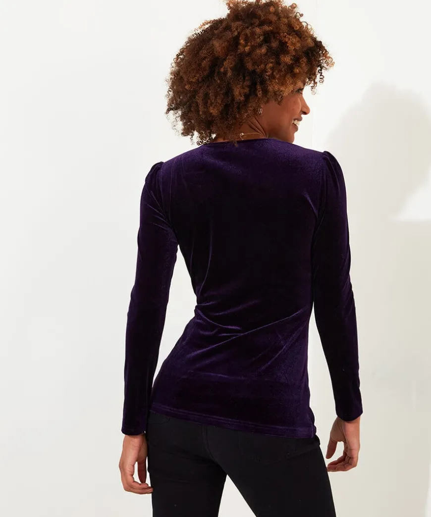 Glamorous Velour Wrap Top