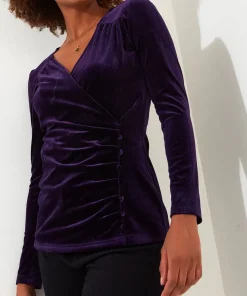 Glamorous Velour Wrap Top