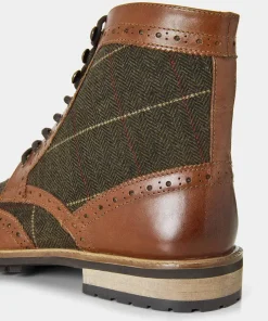 Harlington Tweed And Leather Boots